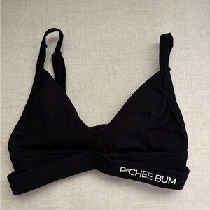 Black Pchee Bum Sports Bra
